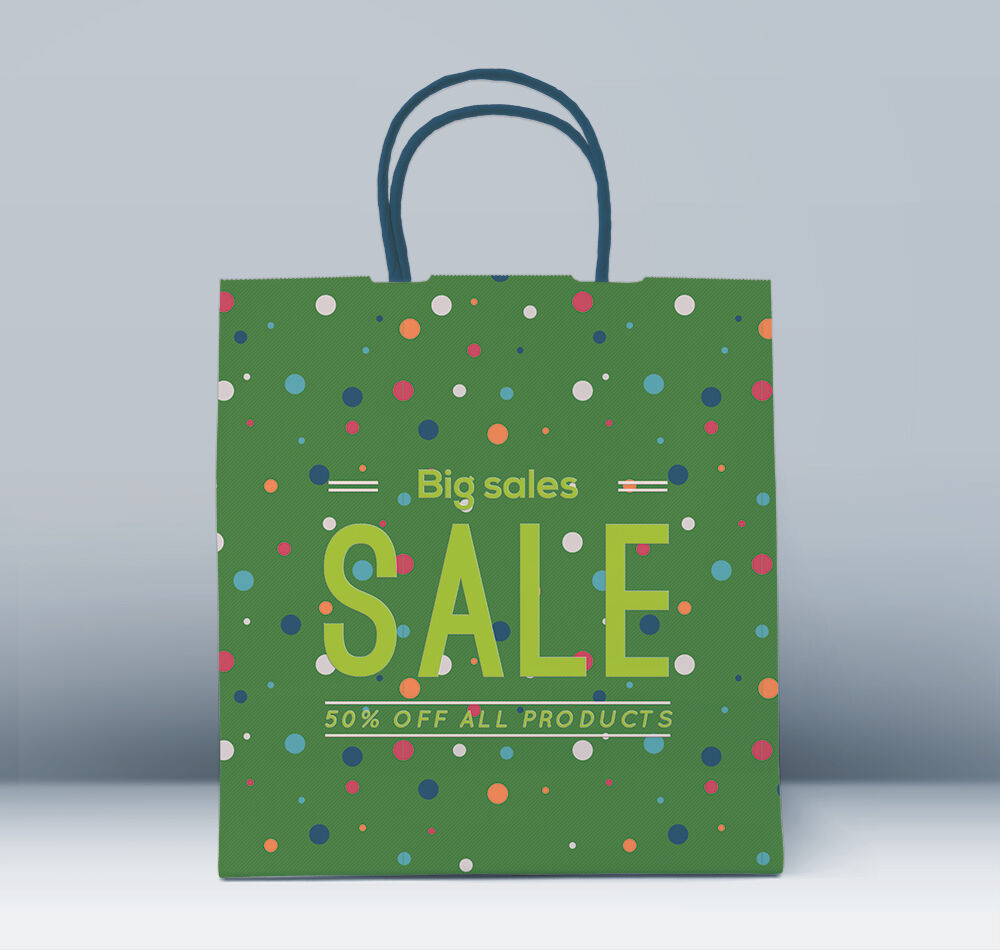 Front View Shopping Bag in Plain Setting Mockup FREE PSD