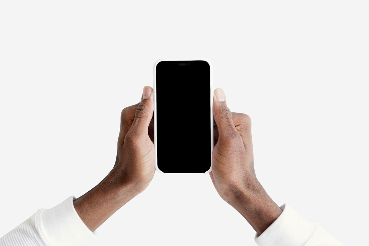 Hands Holding a Phone With a Case Mockup FREE PSD