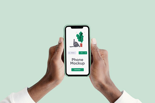 Hands Holding a Phone With a Case Mockup FREE PSD