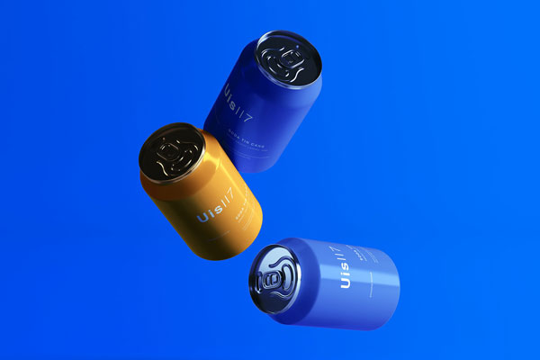 Life-Like Floating Soda Cans Mockup FREE PSD