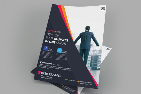 Modern Abstract Business Flyer Template FREE PSD