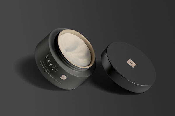 Modern Cosmetic Jar Mockup Along with Cap FREE PSD