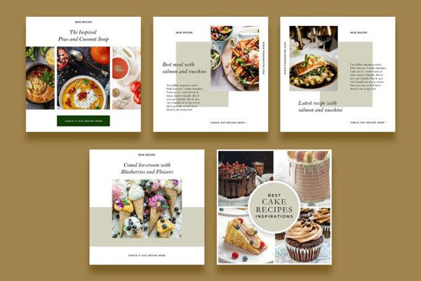 Modern Food Instagram Stories Template FREE PSD