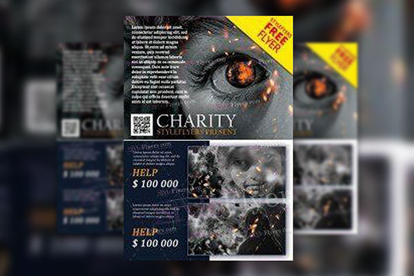 Modern Photo Charity Event Flyer Template FREE PSD