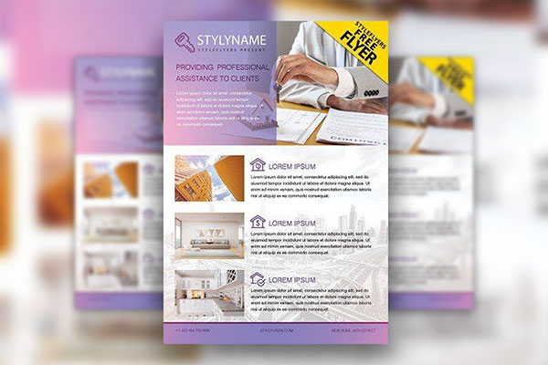Modern Professional Real Estate Flyer Template FREE PSD