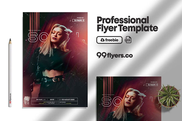 Modern Social Sunday Event Colorful Flyer Template FREE PSD