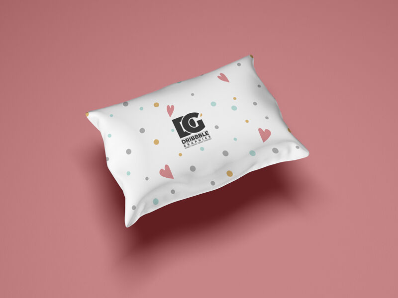 Perspective View Floating Pillow Mockup in Plain Setting FREE PSD
