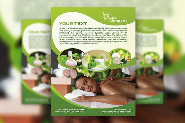 spa flyers templates