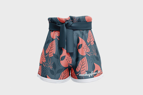 Set of 3 Paperbag Shorts Mockups in Different Views FREE PSD