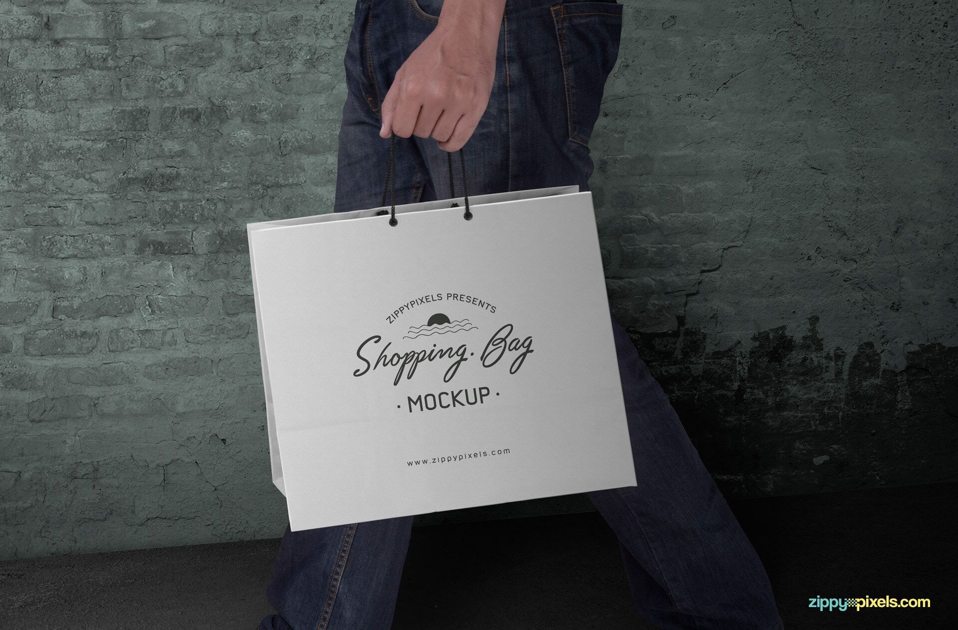 Free Gravity Paper Shopping Bag Packaging Mockup PSD - Good Mockups