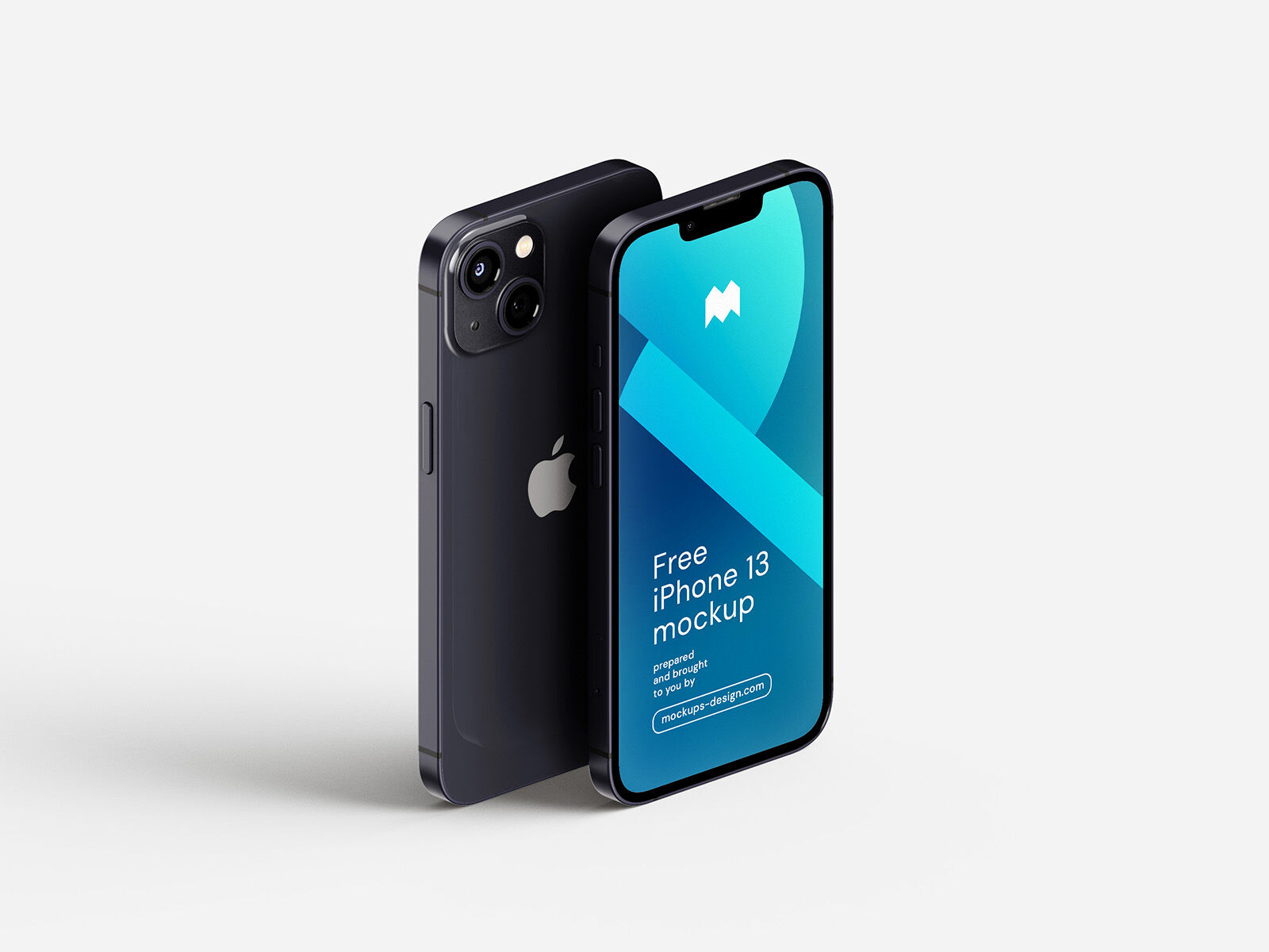 Six iPhone 13 Screen Mockups from Different Angles FREE PSD