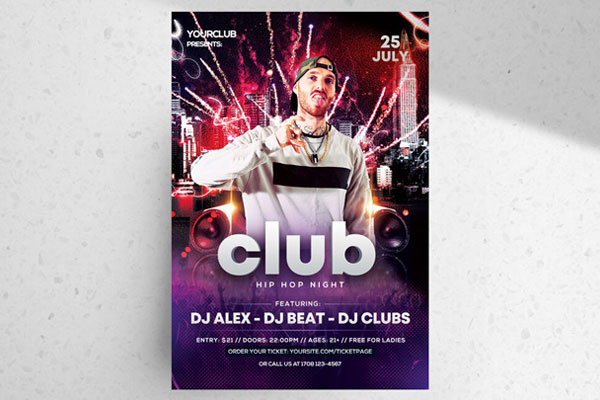 Underground Hip Hop Flyer PSD Template