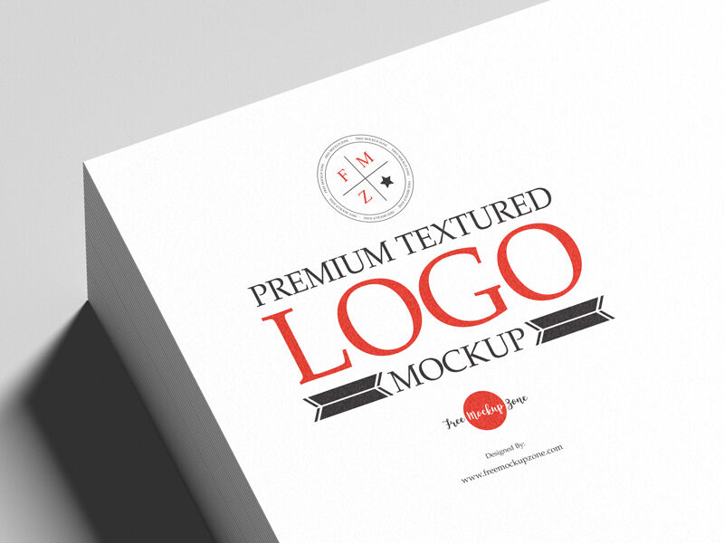 Stack of Paper Branding Logo Mockup (FREE) - Resource Boy
