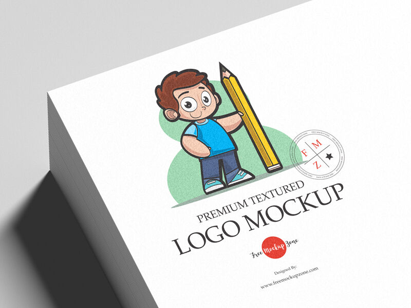 Stack of Paper Branding Logo Mockup FREE PSD