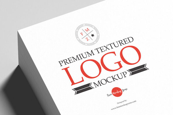 Stack of Paper Branding Logo Mockup FREE PSD