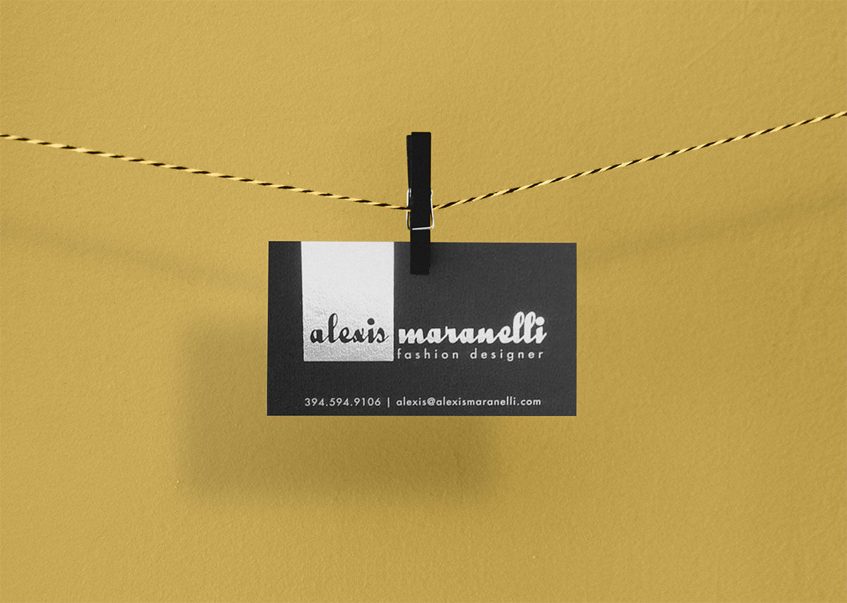 Stylish Photorealistic Hanging Business Card Mockup FREE PSD