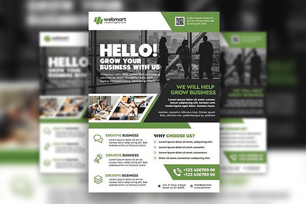 Three Clean Corporate Business Flyer Templates FREE PSD