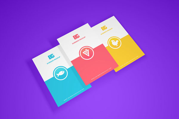 Top Side View of Three Screens Mockup FREE PSD