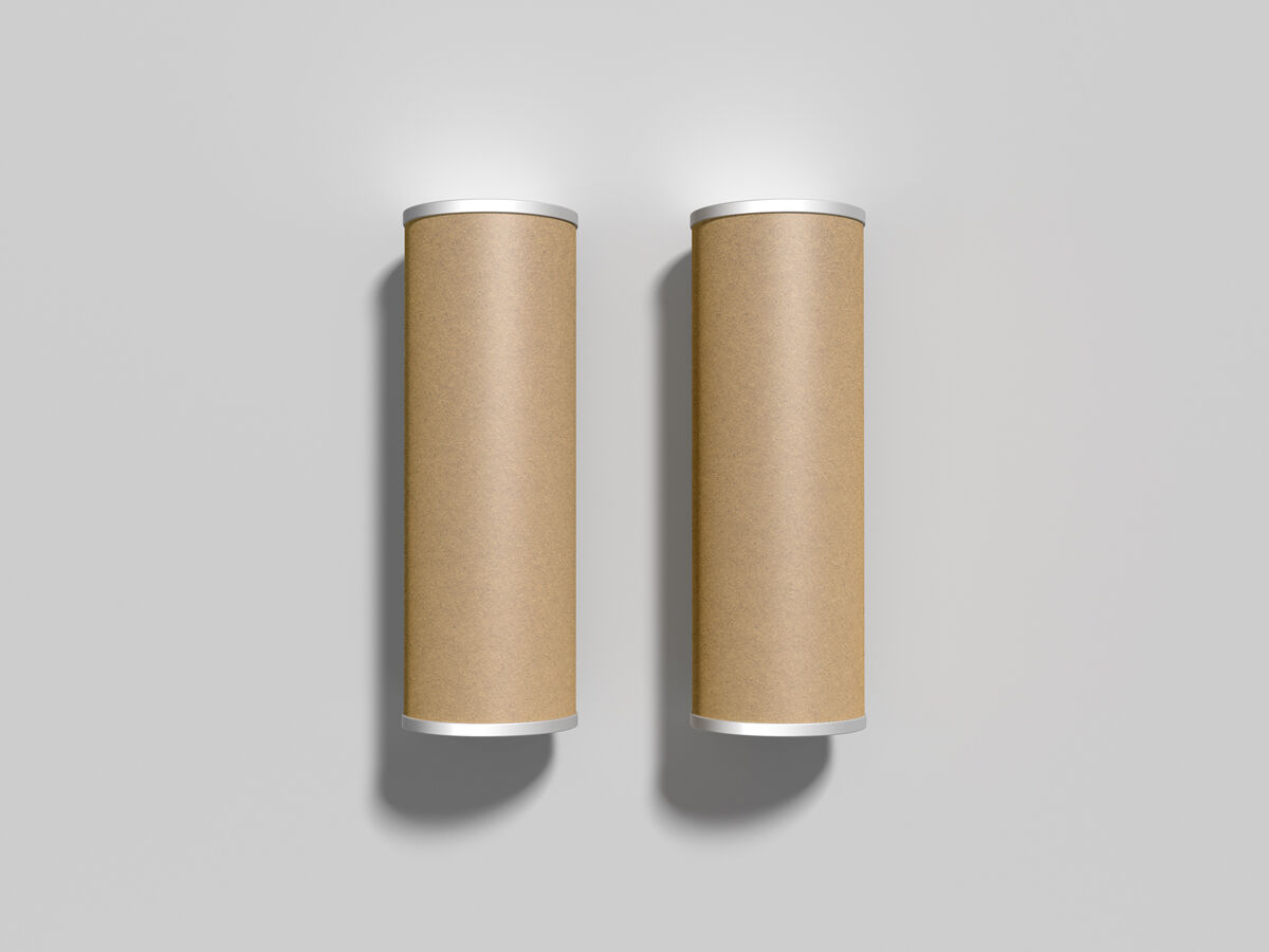Top View 2 Packaging Craft Paper Tube Tin Cans Mockup FREE PSD