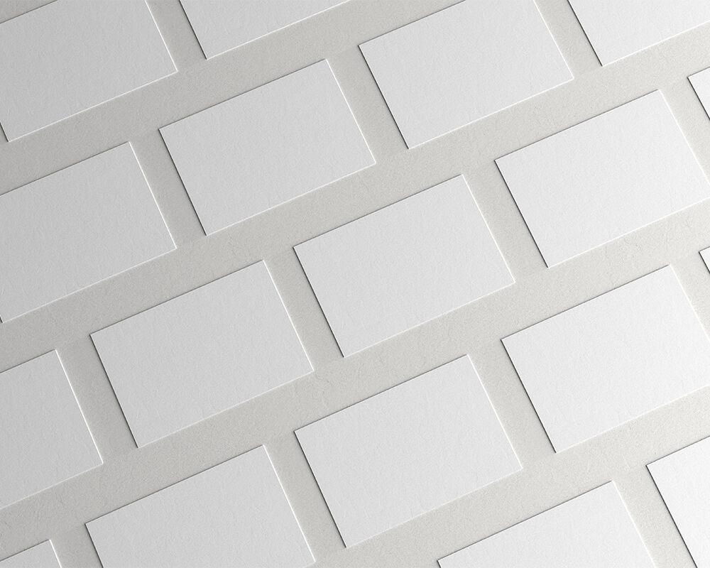 Top View Isometric Business Card Grid Mockup FREE PSD