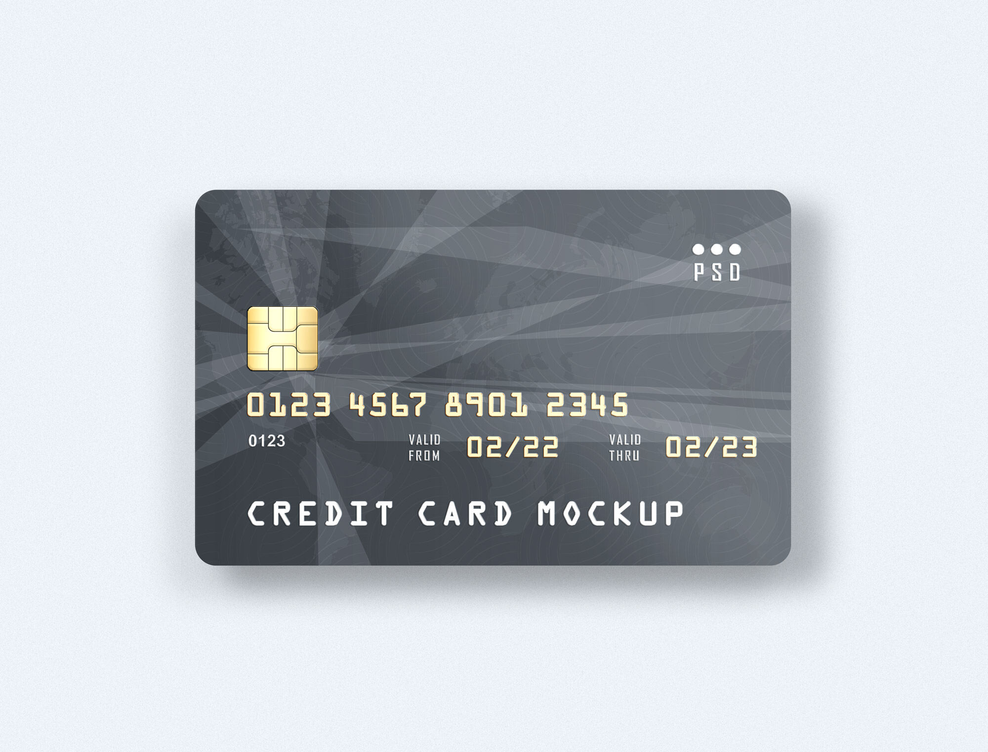 Top View Minimal Credit Card on Floor Mockup FREE PSD