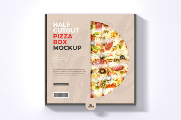 Small Pizza Box PSD Set Mockup – Original Mockups