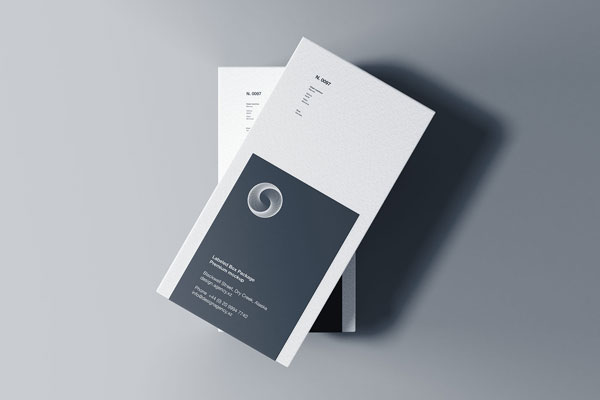 Top View of a Labeled Box on Top of Another Mockup FREE PSD