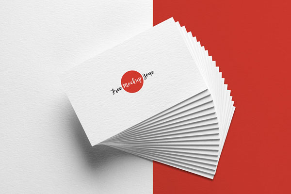 top-view-of-a-stack-of-business-cards-mockup FREE PSD