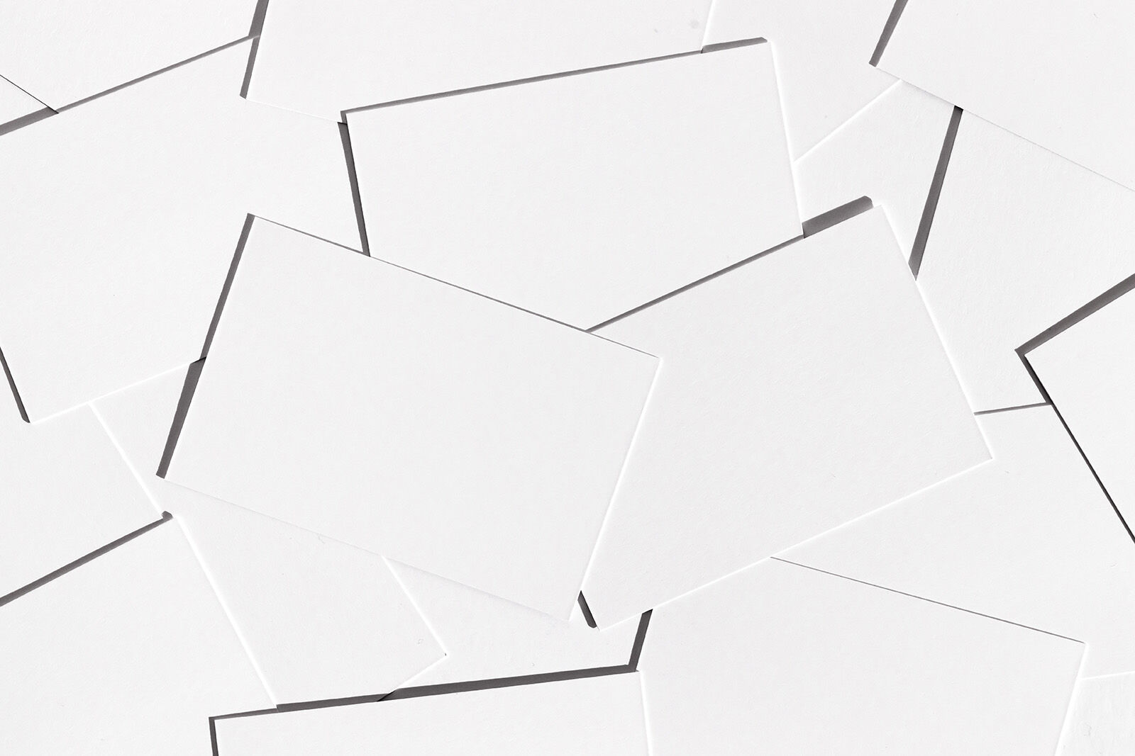 Top View of Scattered Business Cards Mockup FREE PSD