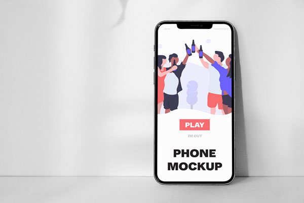Top View Phone on Box Mockup FREE PSD