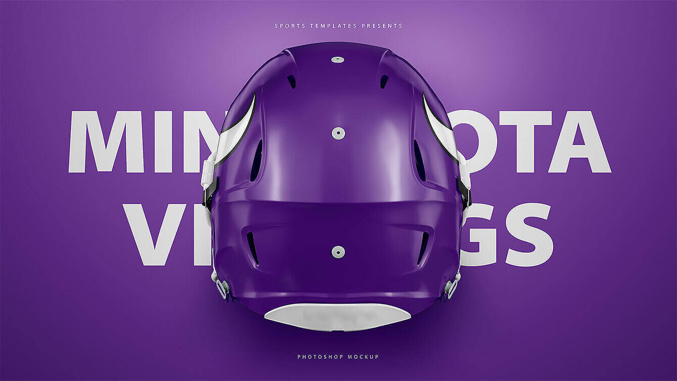 Top View Realistic 3D Football Helmet Mockup FREE PSD