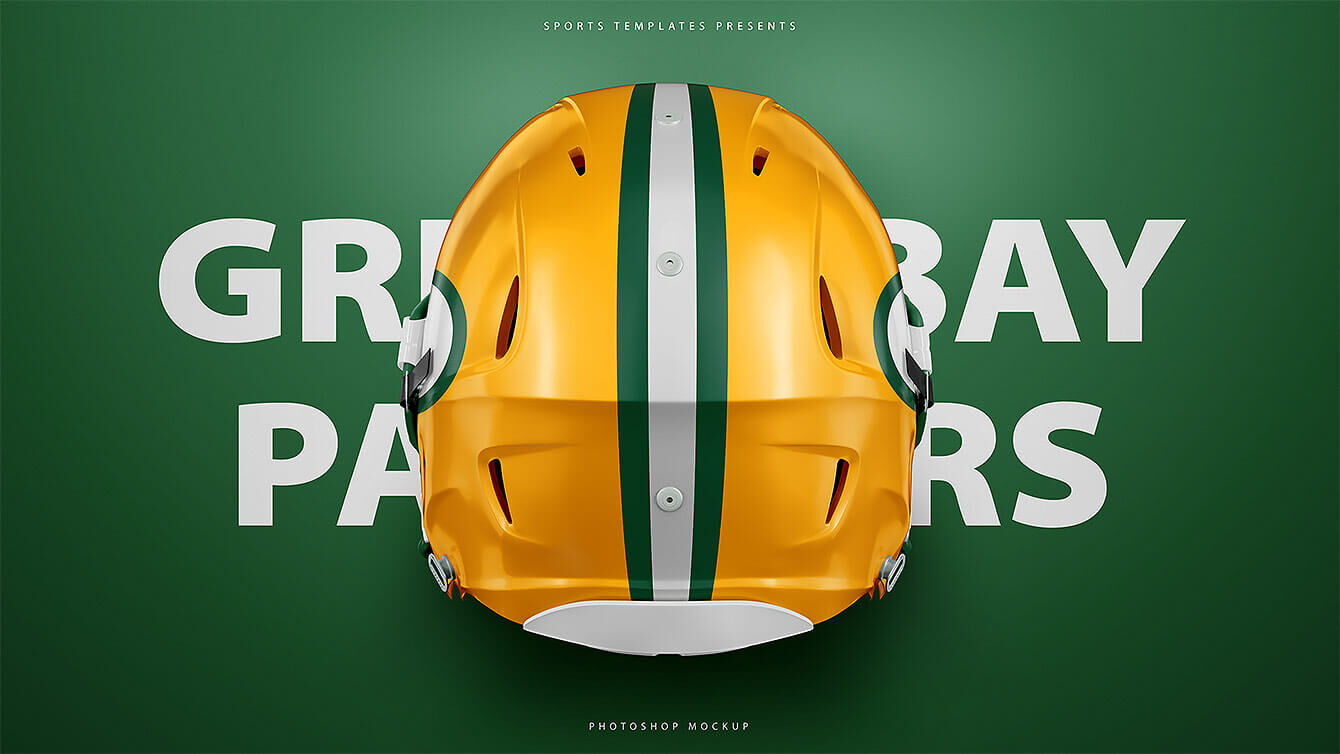 Top View Realistic 3D Football Helmet Mockup FREE PSD