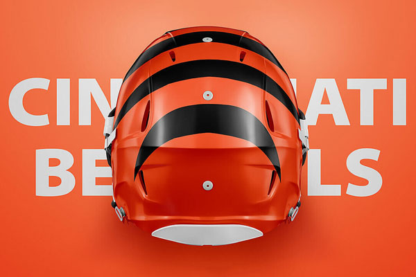 Top View Realistic 3D Football Helmet Mockup FREE PSD