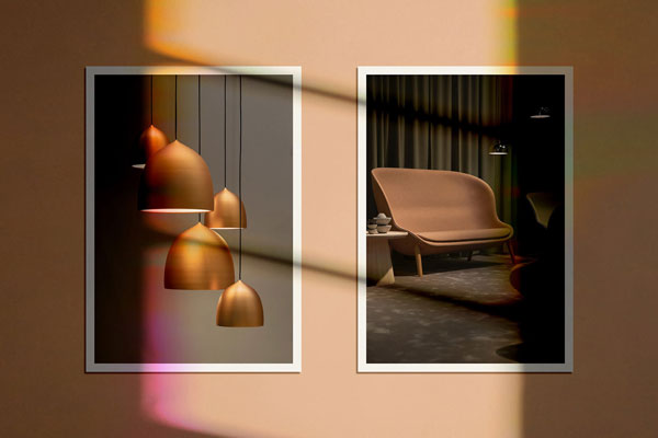 Two Verdura Shadow Mockup Scenes FREE PSD