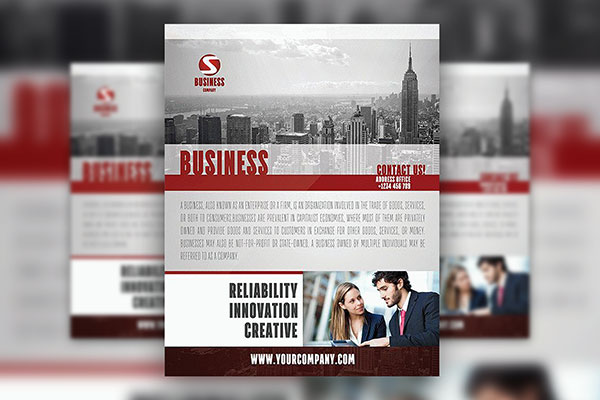 Urban Business Flyer and Facebook Cover Template FREE PSD