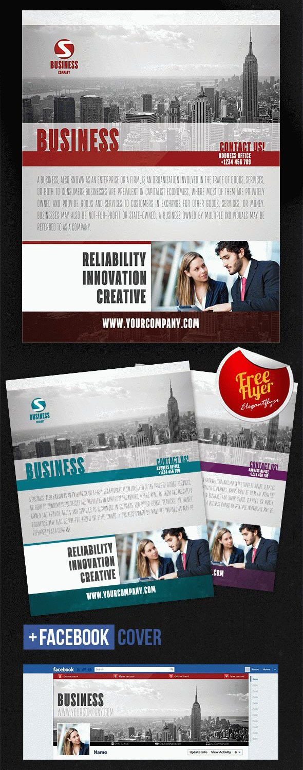 Urban Business Flyer and Facebook Cover Template Free Download ...