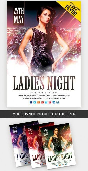 Urban Ladies Night Event Flyer Template Free Download | Resource Boy