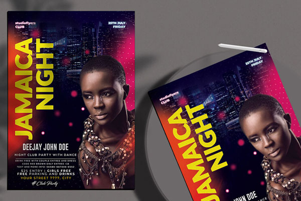 Urban, Modern Party Flyer Template FREE PSD