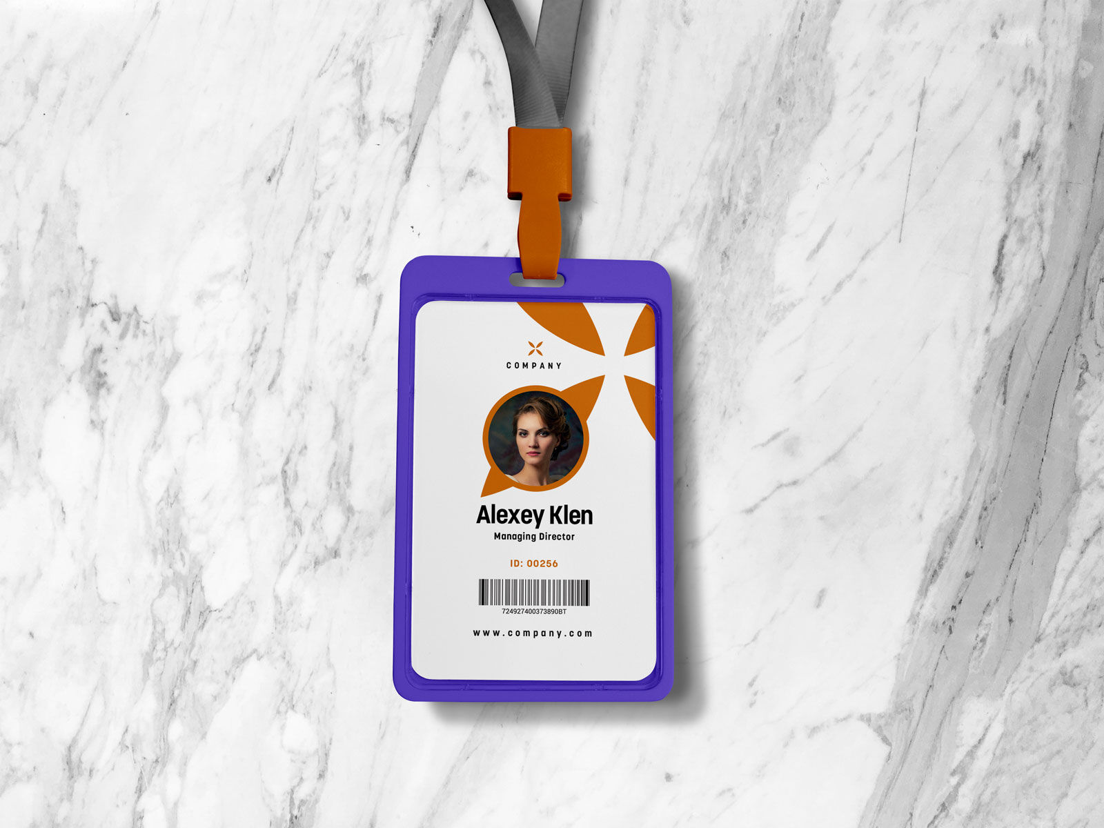 Vertical ID Membership Card Mockup FREE PSD