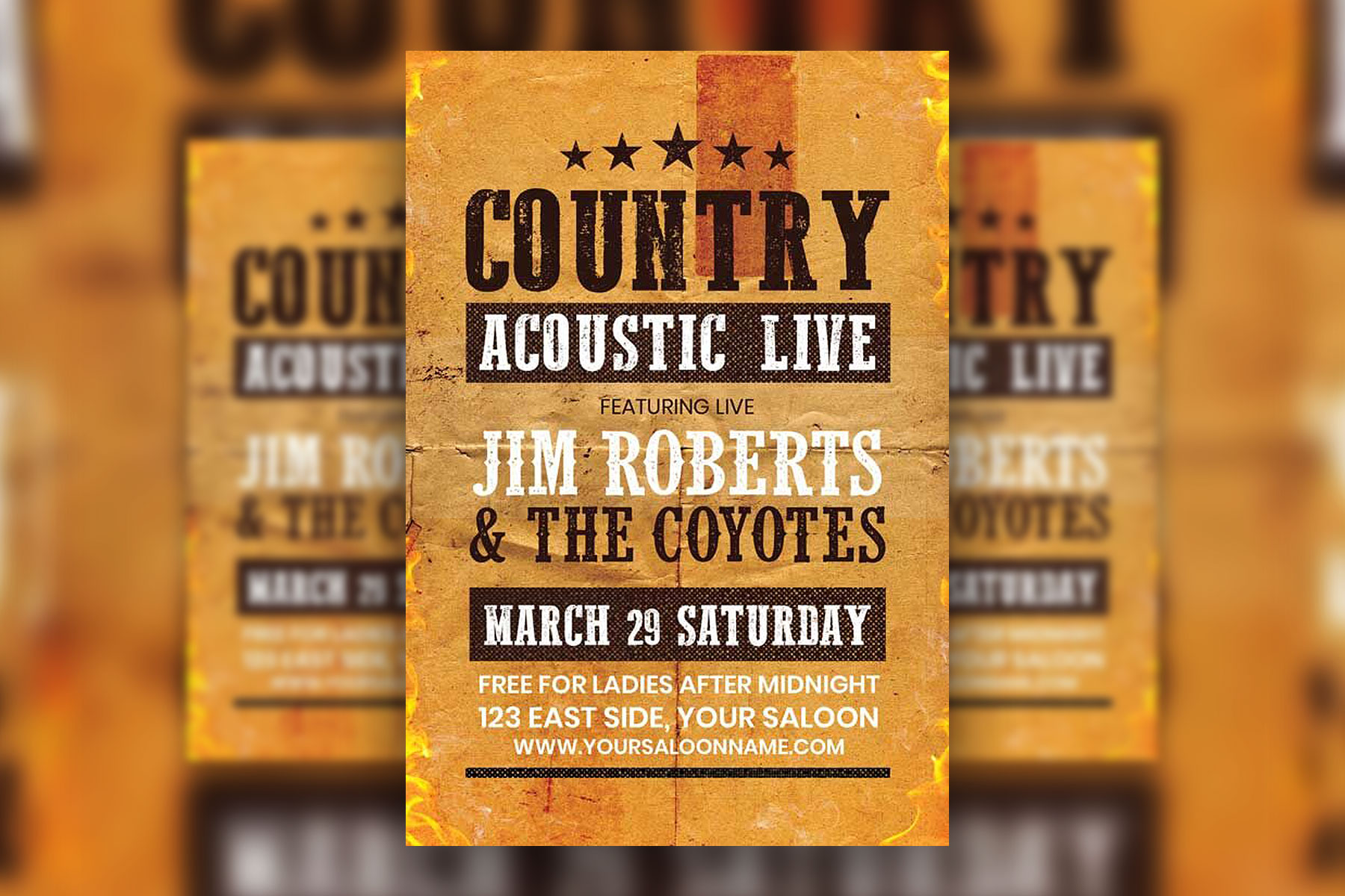 Vintage Music Country Flyer Template (FREE) Resource Boy