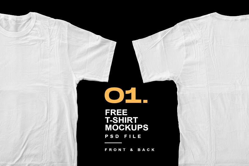 Wrinkled T Shirt Floating in Top View Mockup FREE Resource Boy