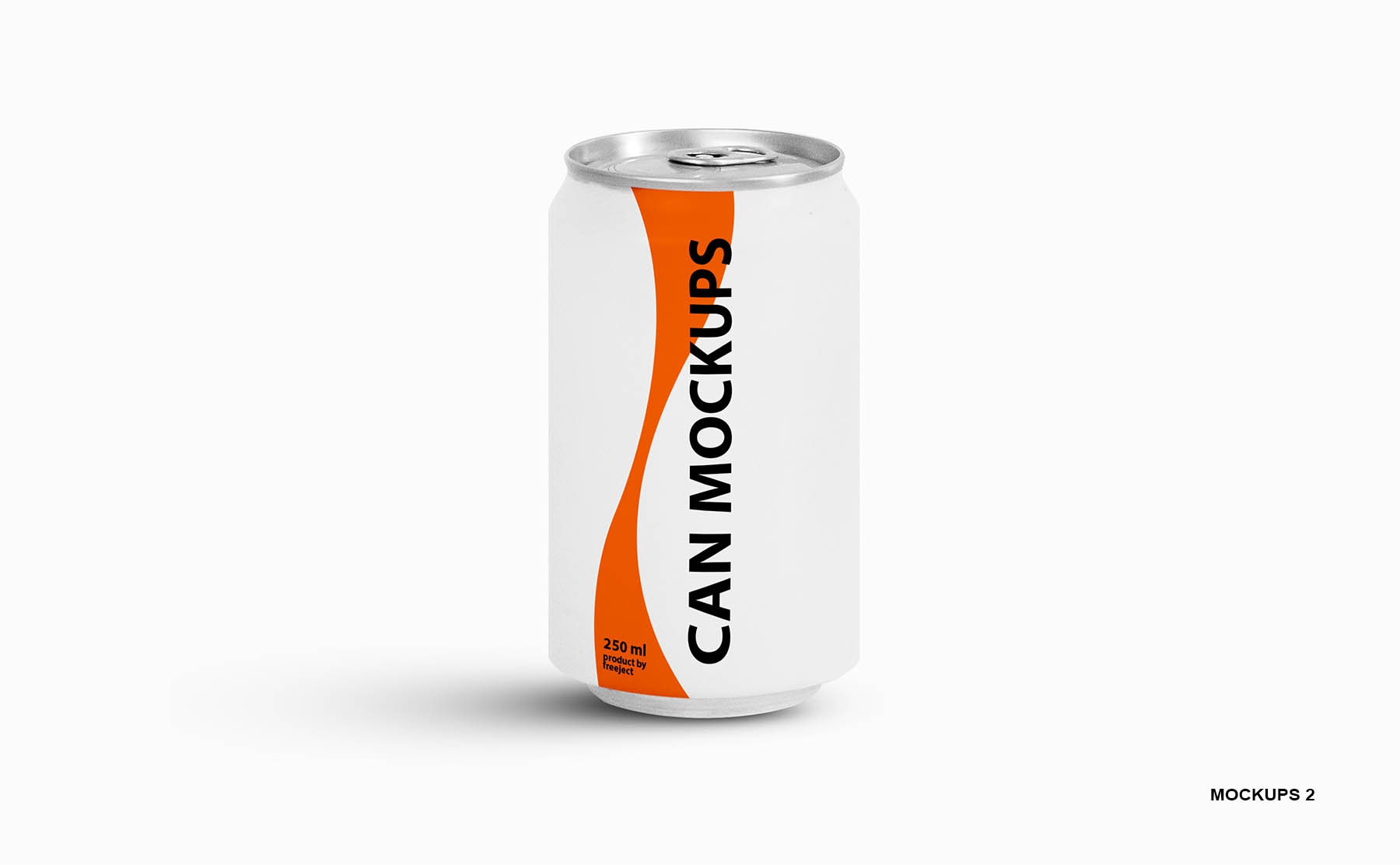 2 Can Mockups in Different Shots FREE PSD