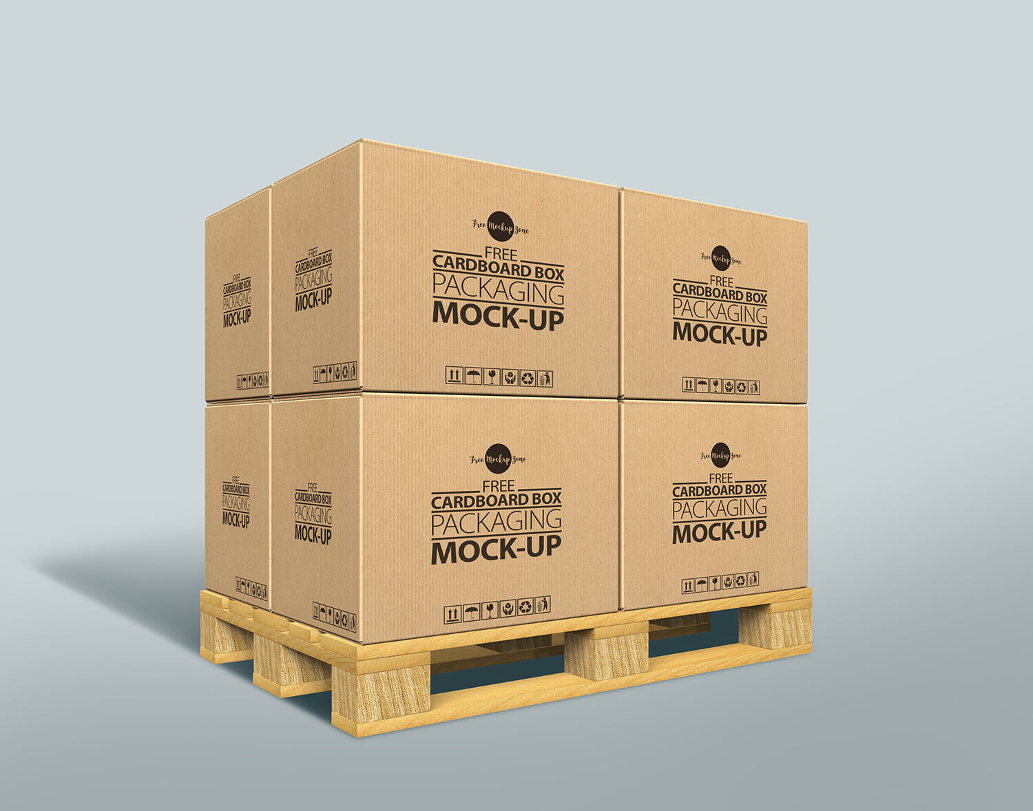 3/4 View of Cardboard Packaging Boxes Mockup (FREE) - Resource Boy