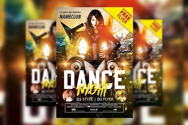 3 Sparkling, Urban, Futuristic Nightclub Flyers and Facebook Cover Templates FREE PSD