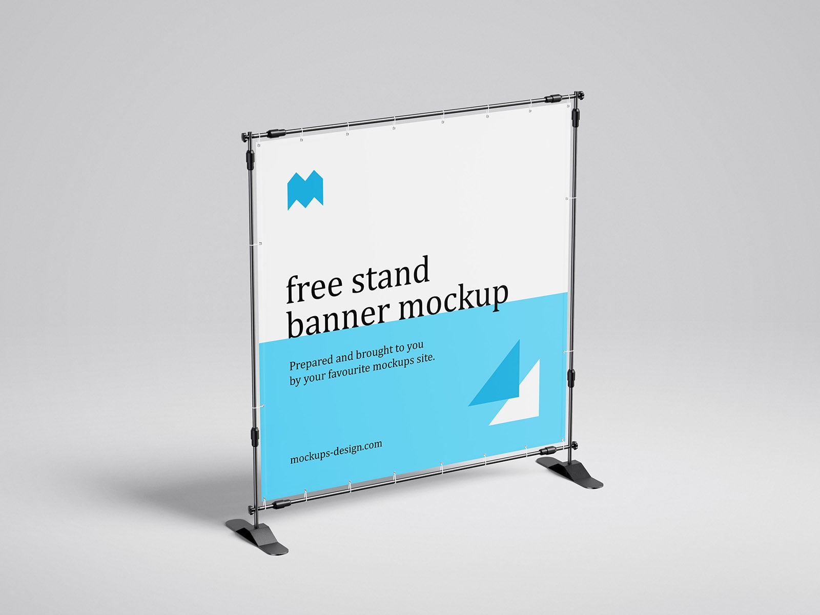 4 Banner Stand Mockups in Different Angles FREE PSD