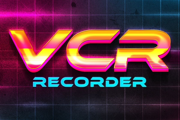 80s Text Effect FREE PSD