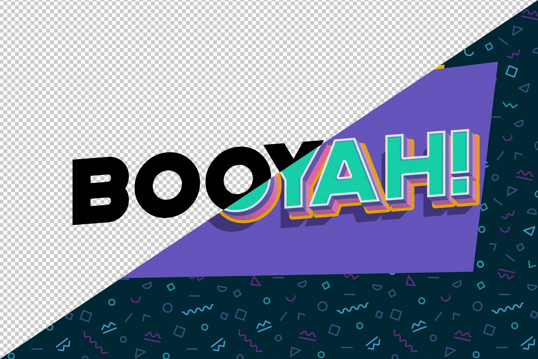 90s Text Effect FREE PSD