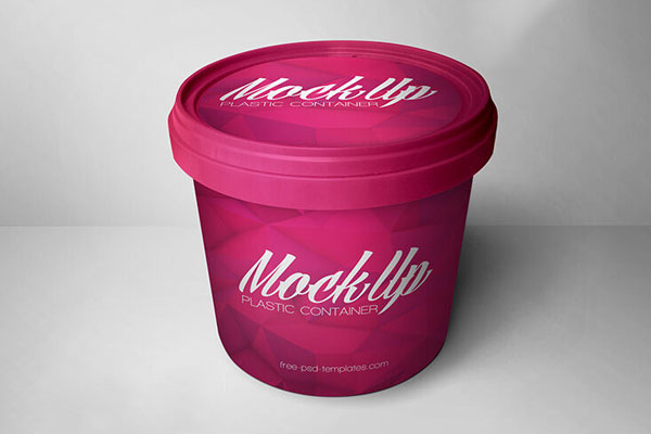 Plastic Container Packaging Mockup FREE PSD
