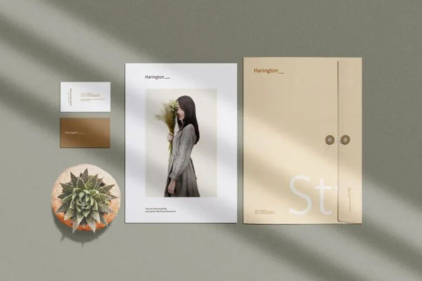 A Set of Stationery Laid in the Top View Mockup FREE PSD
