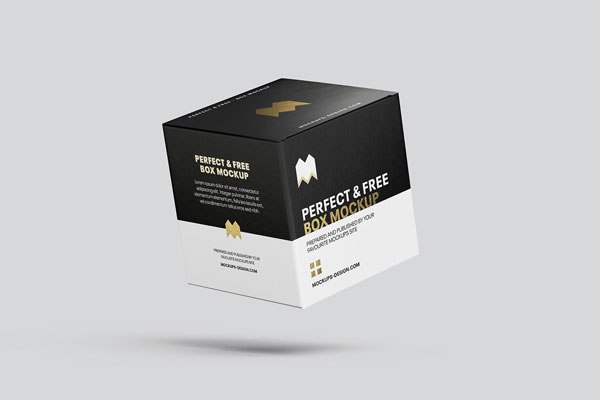 A Set of Three Realistic Square Box Mockups FREE PSD